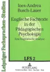 Englische Fachtexte in Der Paedagogischen Psychologie cover