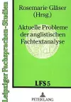 Aktuelle Probleme Der Anglistischen Fachtextanalyse cover