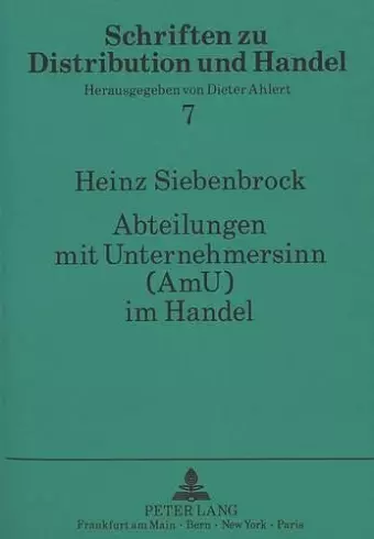 Abteilungen Mit Unternehmersinn (Amu) Im Handel cover