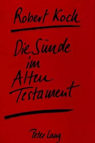 Die Suende Im Alten Testament cover