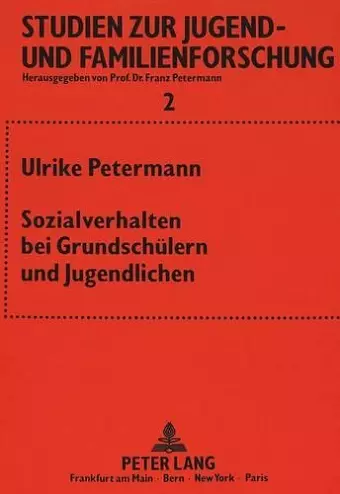 Sozialverhalten Bei Grundschuelern Und Jugendlichen cover