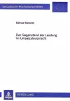 Der Gegenstand Der Leistung Im Umsatzsteuerrecht cover