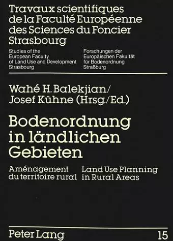 Bodenordnung in Laendlichen Gebieten cover