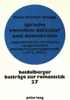 Sprache Zwischen Diktatur Und Demokratie cover