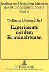 Experimente Mit Dem Kriminalroman cover