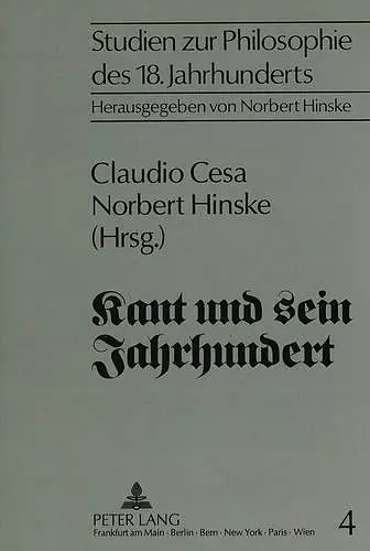 Kant Und Sein Jahrhundert cover