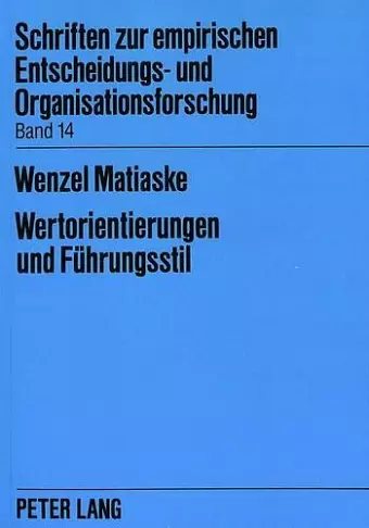 Wertorientierungen Und Fuehrungsstil cover