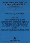 Versuch Der Gestaltung Einer Lernbehindertenpaedagogik Fuer Jamaika in Anlehnung an Das Sonderschulwesen in Der Bundesrepublik Deutschland cover