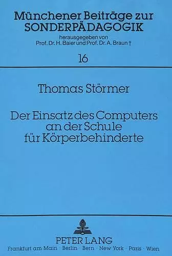 Der Einsatz Des Computers an Der Schule Fuer Koerperbehinderte cover