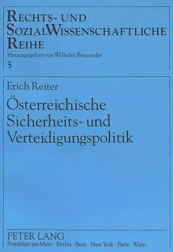 Oesterreichische Sicherheits- Und Verteidigungspolitik cover