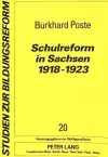 Schulreform in Sachsen 1918-1923 cover