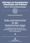 Volk Und Herrscher in Der Historischen Sage cover