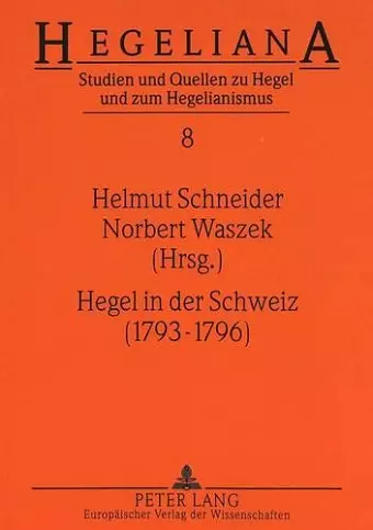 Hegel in Der Schweiz (1793-1796) cover