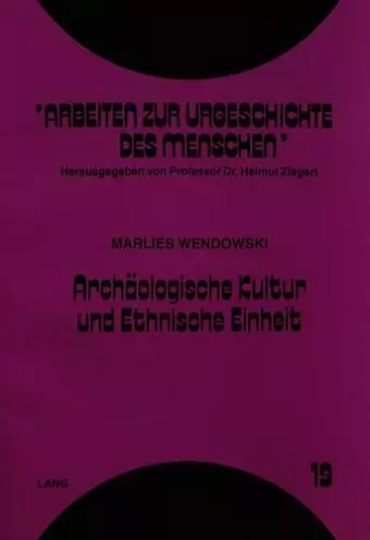 Archaeologische Kultur Und Ethnische Einheit cover