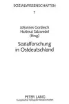 Sozialforschung in Ostdeutschland cover