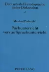 Fachunterricht Versus Sprachunterricht cover