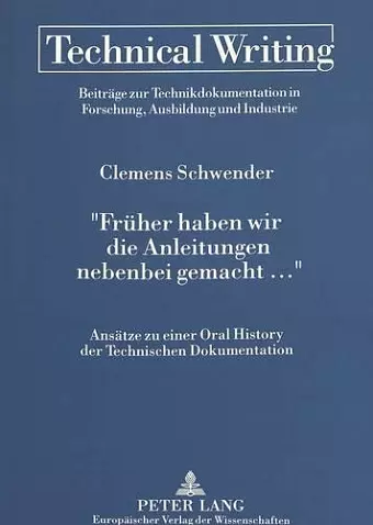 «Frueher Haben Wir Die Anleitungen Nebenbei Gemacht ...» cover