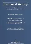 «Frueher Haben Wir Die Anleitungen Nebenbei Gemacht ...» cover