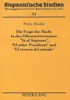 Die Frage Der Macht in Den Diktatorenromanen «Yo El Supremo», «El Señor Presidente» Und «El Recurso del Método» cover