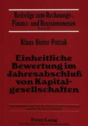 Einheitliche Bewertung Im Jahresabschluß Von Kapitalgesellschaften cover