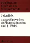 Ausgewaehlte Probleme Des Akteneinsichtsrechts Nach § 147 Stpo cover