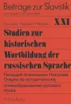 Studien Zur Historischen Wortbildung Der Russischen Sprache cover