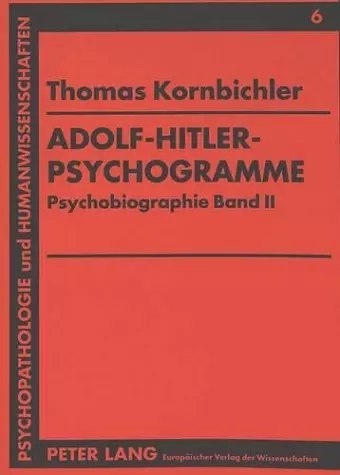 Adolf-Hitler-Psychogramme cover