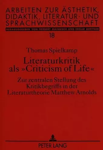 Literaturkritik ALS «Criticism of Life» cover