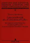 Literaturkritik ALS «Criticism of Life» cover