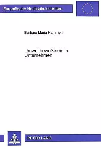 Umweltbewußtsein in Unternehmen cover