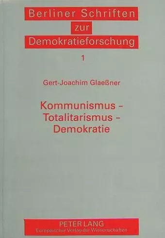 Kommunismus - Totalitarismus - Demokratie cover