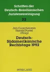 Deutsch-Suedamerikanische Rechtstage 1992 cover