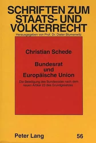 Bundesrat Und Europaeische Union cover