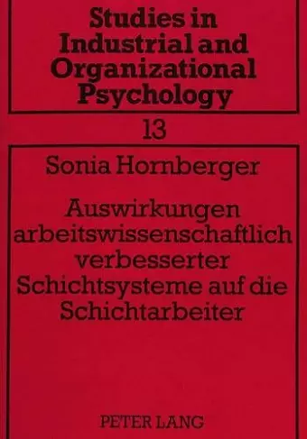 Auswirkungen Arbeitswissenschaftlich Verbesserter Schichtsysteme Auf Die Schichtarbeiter cover