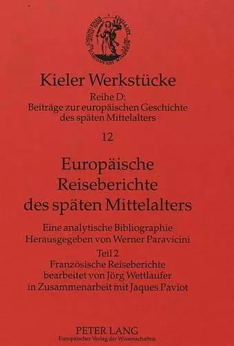 Europaeische Reiseberichte Des Spaeten Mittelalters cover