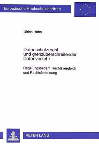 Datenschutzrecht Und Grenzueberschreitender Datenverkehr cover