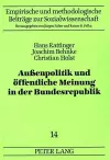 Außenpolitik Und Oeffentliche Meinung in Der Bundesrepublik cover