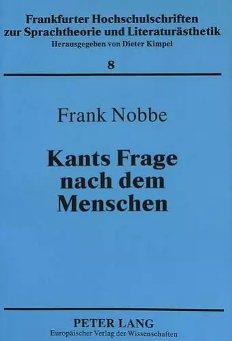 Kants Frage Nach Dem Menschen cover