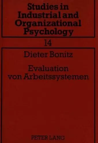 Evaluation Von Arbeitssystemen cover