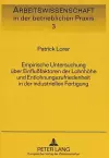 Empirische Untersuchung Ueber Einflußfaktoren Der Lohnhoehe Und Entlohnungszufriedenheit in Der Industriellen Fertigung cover