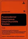 Postmoderner Feminismus: Caryl Churchills Dramen cover