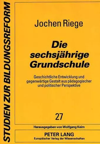 Die Sechsjaehrige Grundschule cover