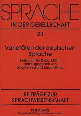 Varietaeten Der Deutschen Sprache cover