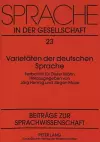 Varietaeten Der Deutschen Sprache cover