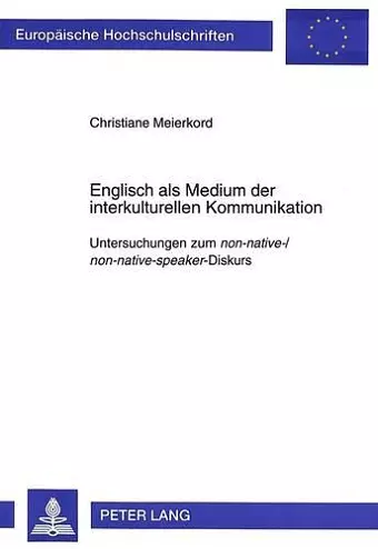 Englisch als Medium der interkulturellen Kommunikation cover