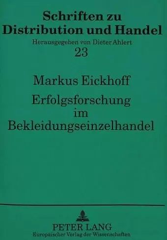 Erfolgsforschung Im Bekleidungseinzelhandel cover