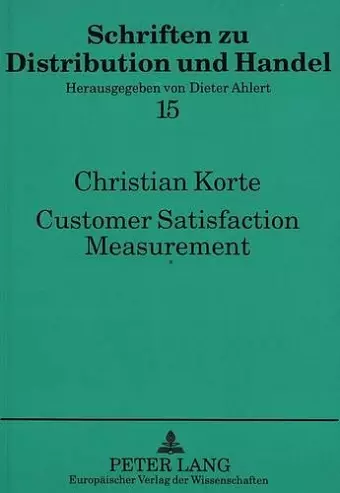 Customer Satisfaction Measurement cover