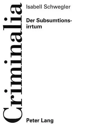 Der Subsumtionsirrtum cover