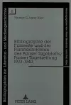 Bibliographie Der Filmseite Und Der Filmnachrichten Des Pariser Tageblatts/Pariser Tageszeitung 1933-1940 cover