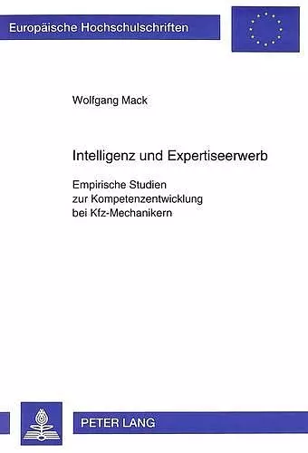 Intelligenz Und Expertiseerwerb cover